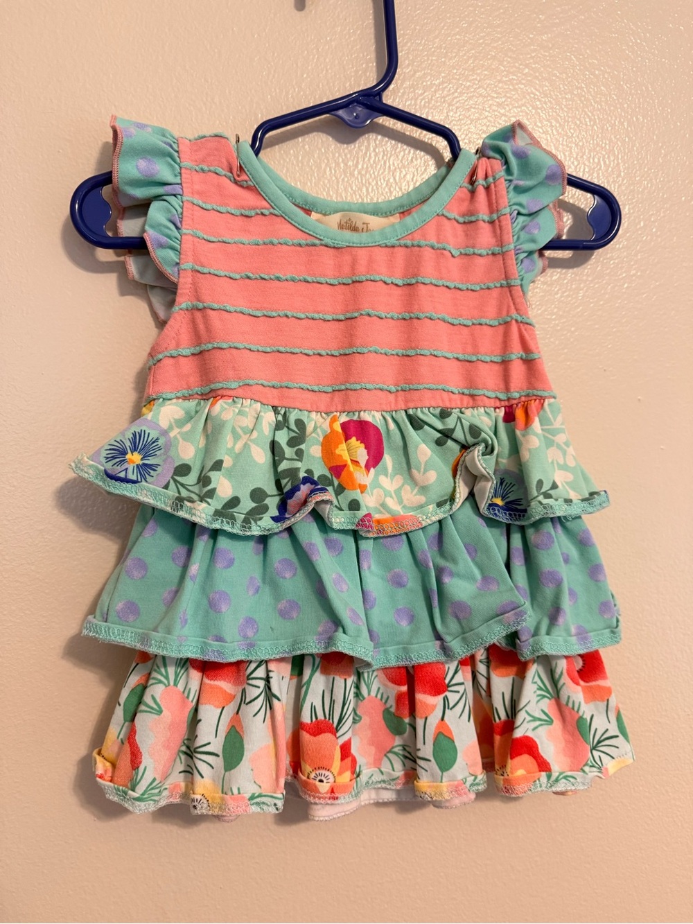 Matilda Jane Mixed Print Ruffle Dress | 18–24M | EUC Boutique